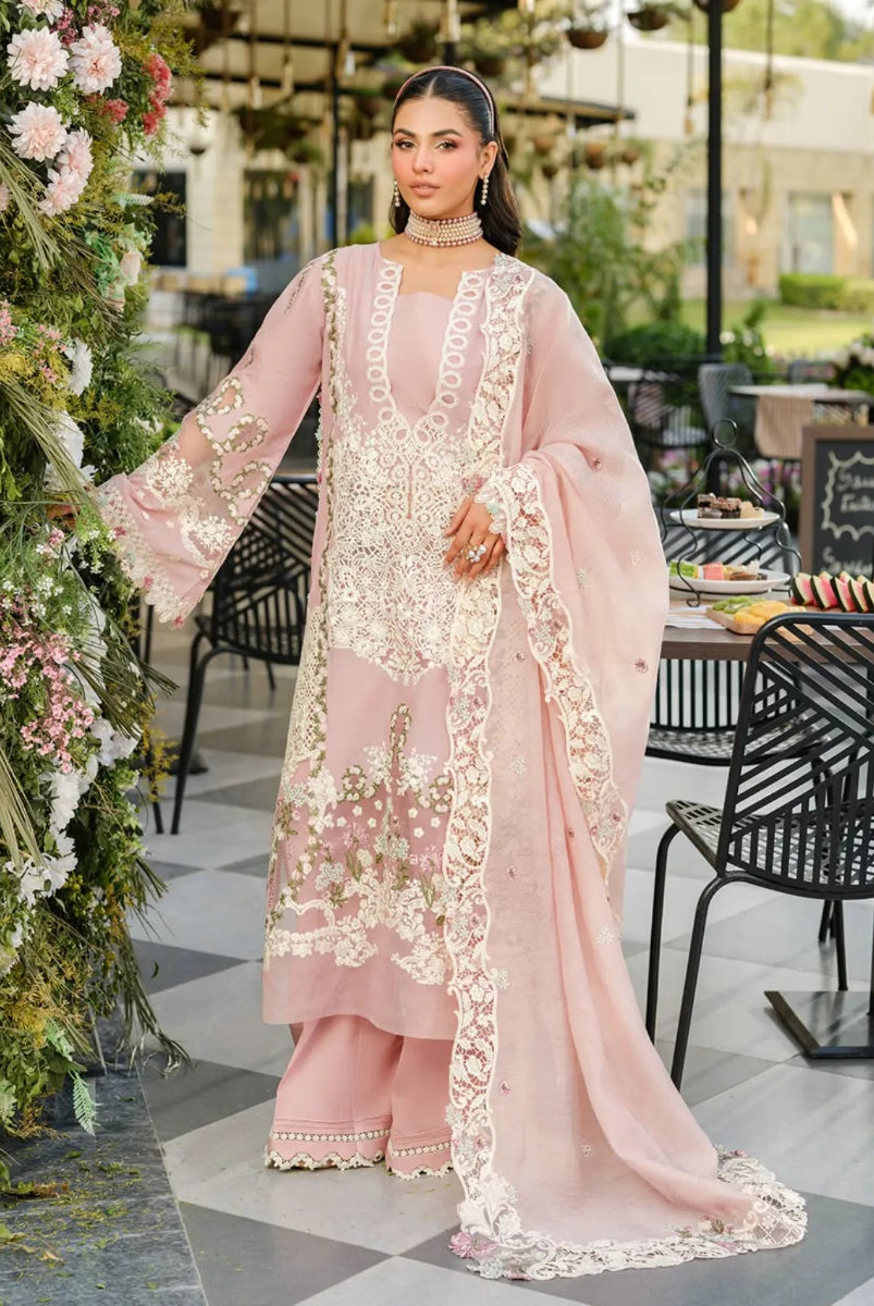 03-Piece Lawn Suit With Organza Dupatta | Ready To Wear