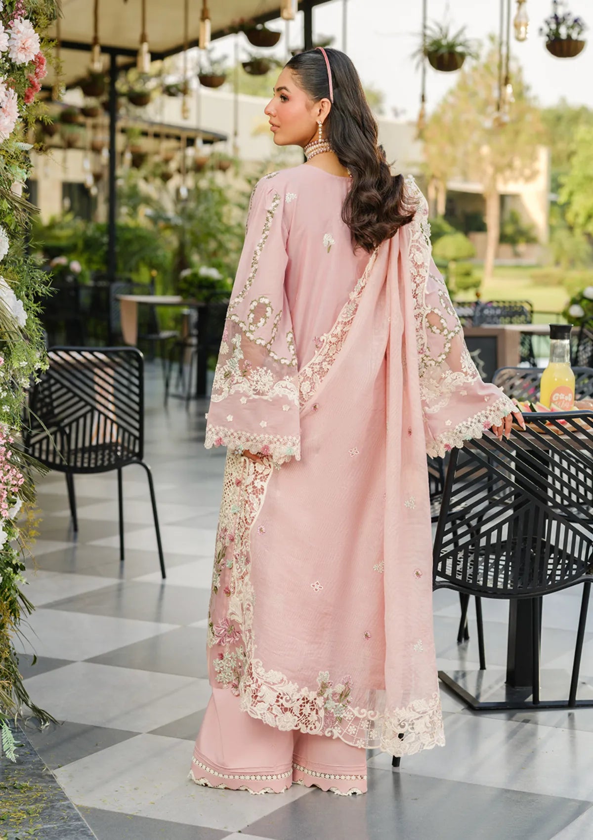 03-Piece Lawn Suit With Organza Dupatta | Ready To Wear