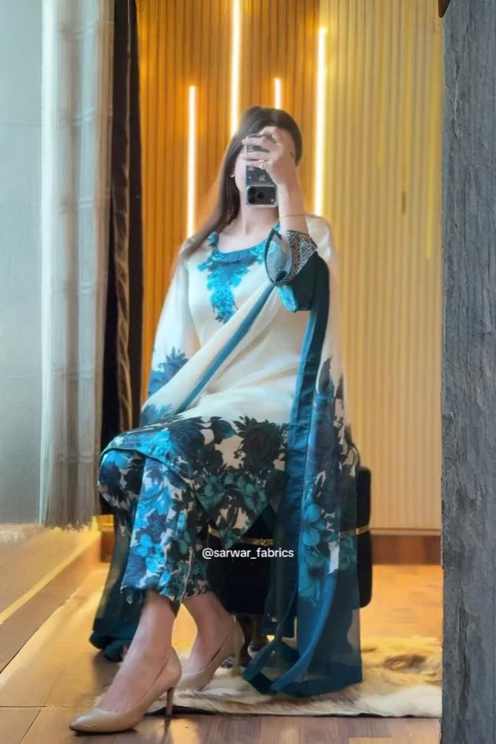 Digital Print Silk 3pcs (ZING PHOOL)