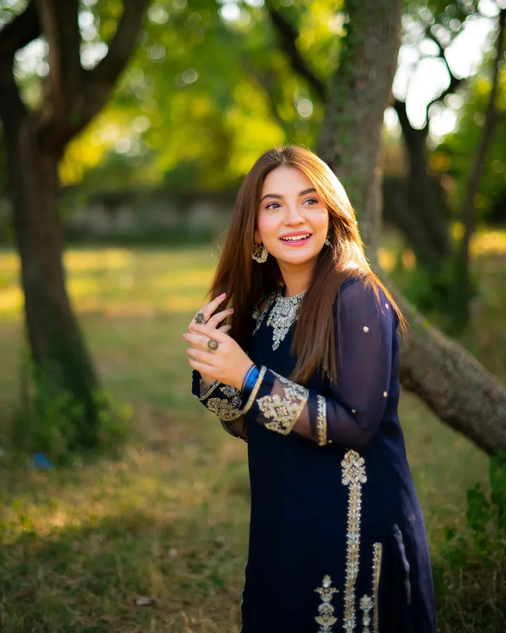 03-Piece Chiffon Suit With Thread Embroidery | Ready To Wear
