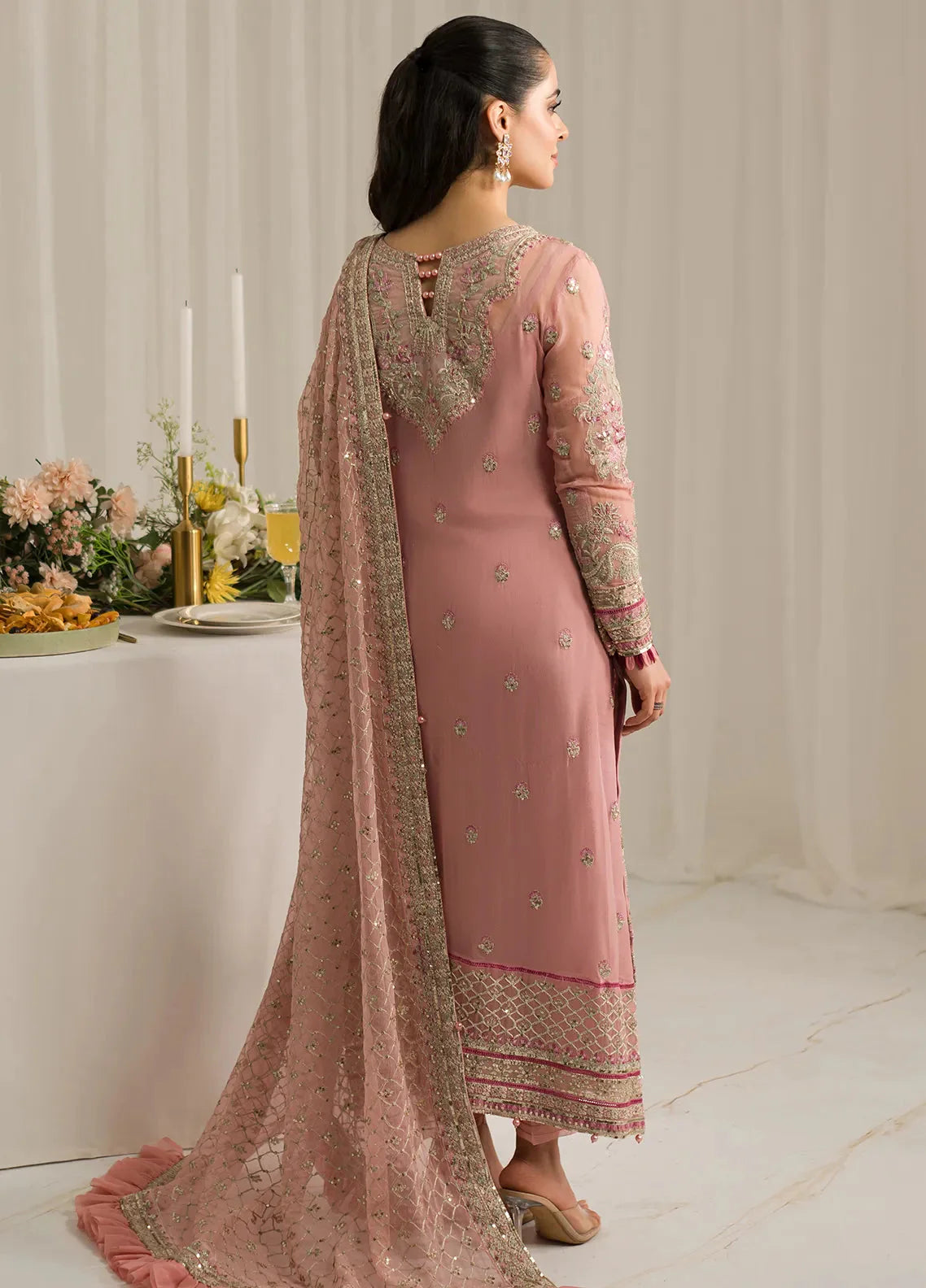 03-Piece Chiffon Suit With Heavy Embroidery | Ready To Wear