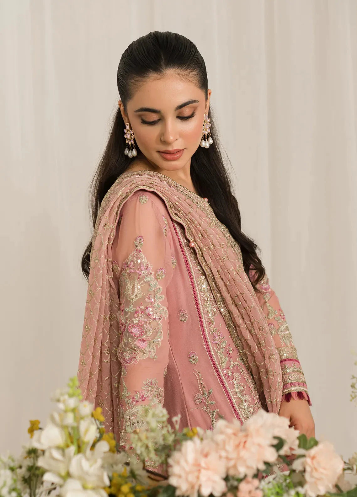 03-Piece Chiffon Suit With Heavy Embroidery | Ready To Wear