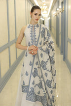 03-Piece Embroidered Lawn Suit With Chiffon Dupatta | Ready To Wear