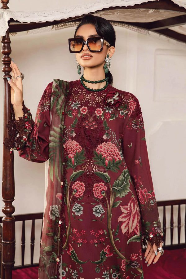 MariaB 3 Piece Printed Lawn Embroidered Suit