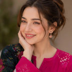 Fuchsia Pink: Embroidered Lawn Suit With Floral Printed Dupatta | Ready To Wear