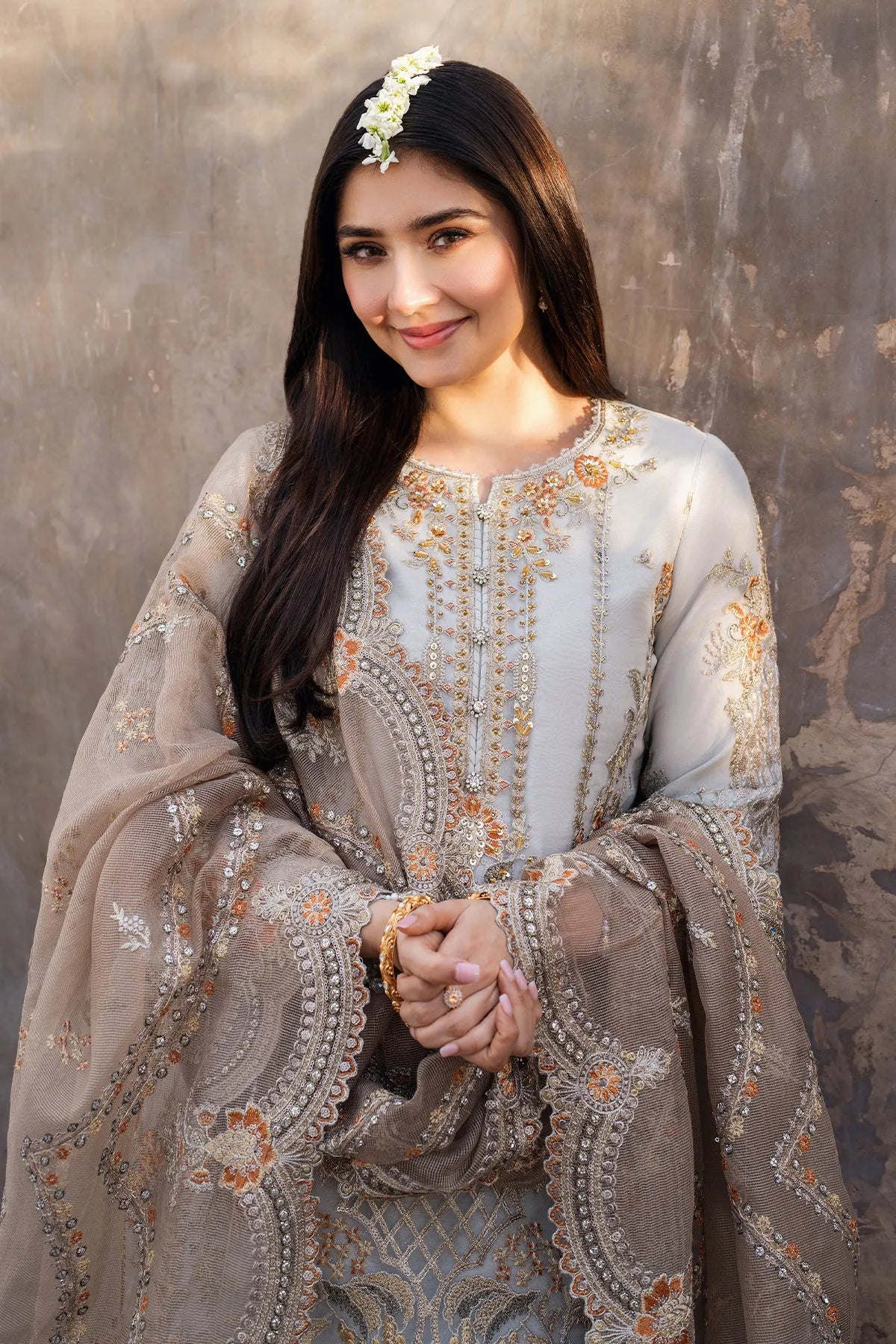 03-Piece Net Suit With Heavy Embroidery | Ready To Wear