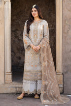 03-Piece Net Suit With Heavy Embroidery | Ready To Wear
