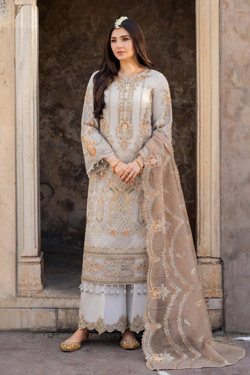 03-Piece Net Suit With Heavy Embroidery | Ready To Wear