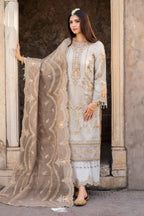 03-Piece Net Suit With Heavy Embroidery | Ready To Wear