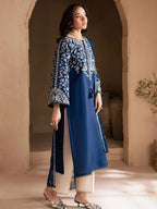 Navy Blue & Ivory Contrast: Egyptian Cotton Suit