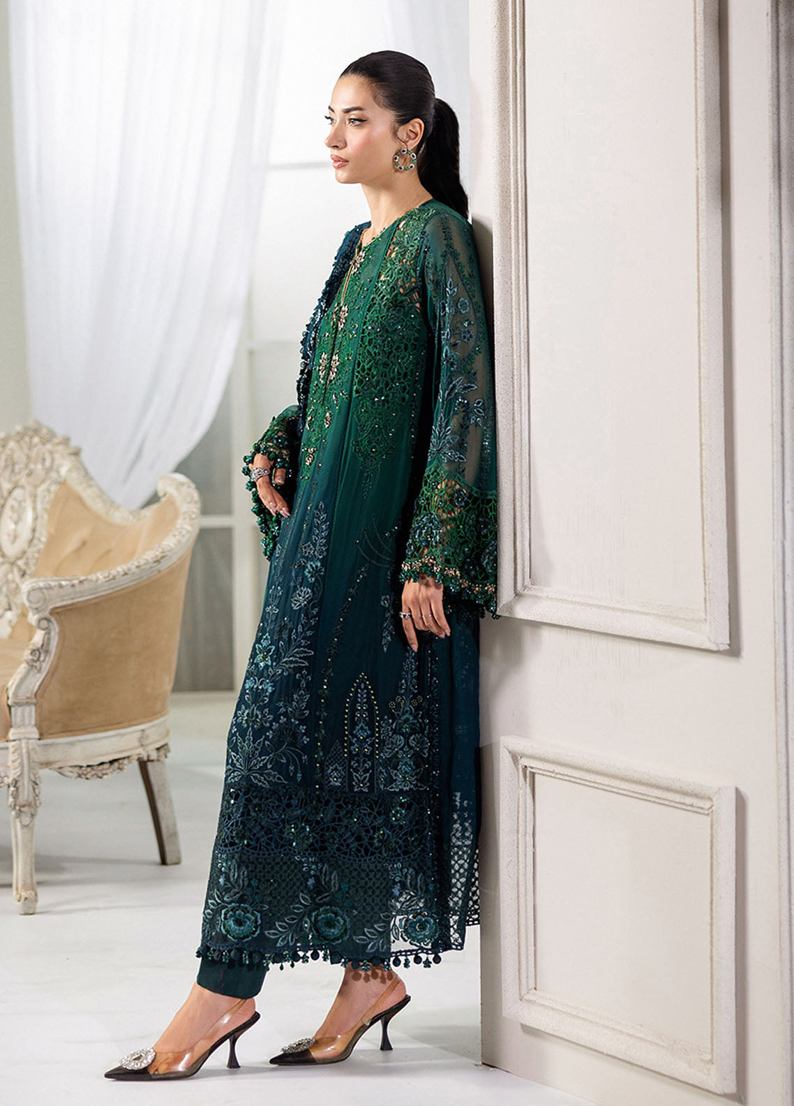 03-Piece Chiffon Suit Dressing Desingner