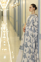 03-Piece Embroidered Lawn Suit With Chiffon Dupatta | Ready To Wear