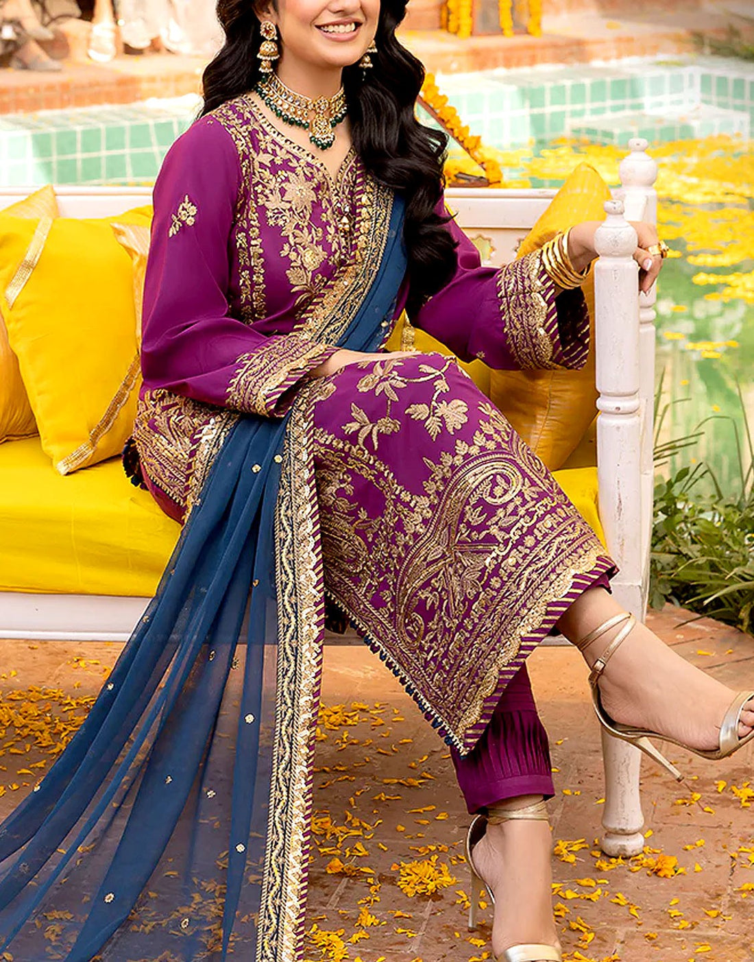 3 Piece Stitched Chiffon  suit - Ready to Wear