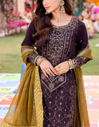 3 Piece Stitched Chiffon Suit - Ready  to Wear