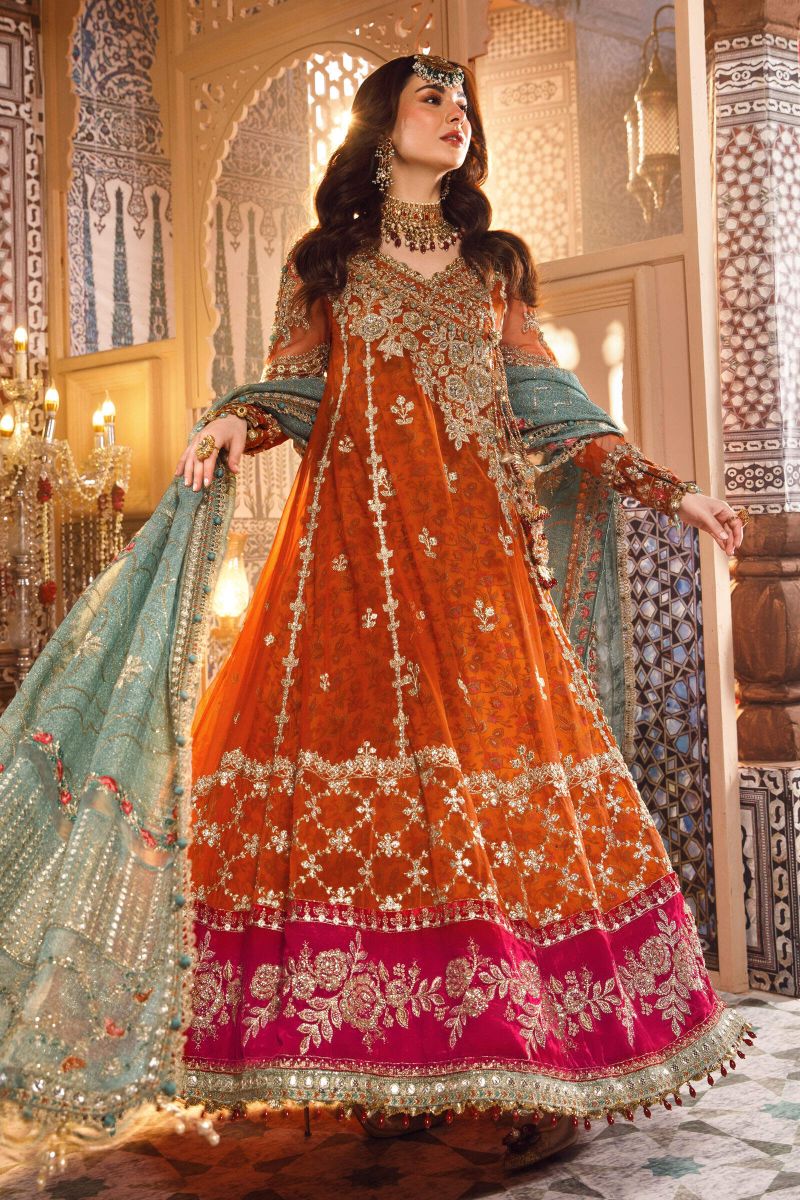 Heavy Embroidered - Angrakha Style Maxi | Ready To Wear