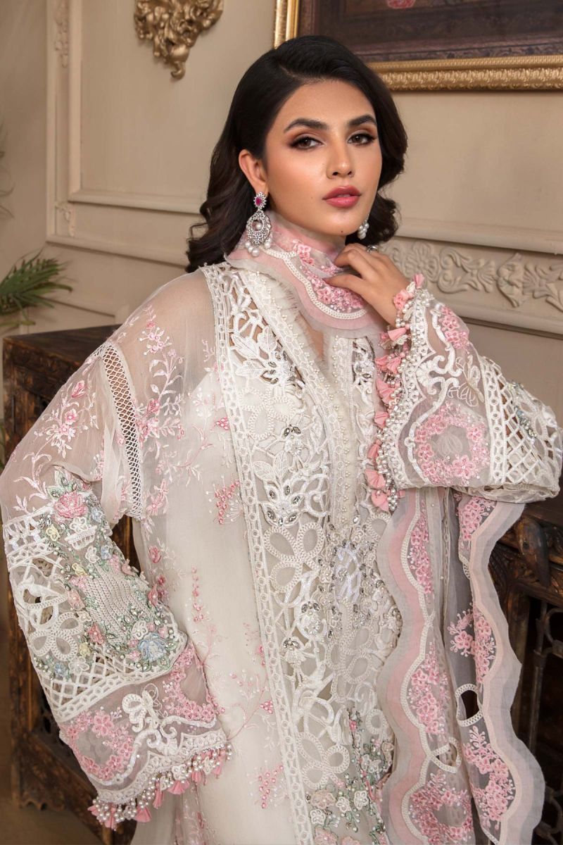 03-Piece Chiffon Suit With Embroidery | Ready To Wear