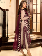 03-Piece Chiffon Embroidered Suit