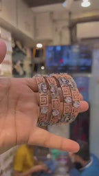 Beautiful Indian Victorian 4-Piece Zircon Bangles Set