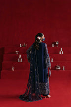 The Royal Navy: Intricate Silver Embroidered Chiffon Suit | Ready To Wear