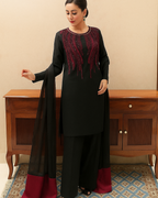 Elegant 3-Piece Outfit with Heavy Adda Work Neck