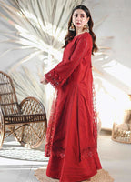 03-Piece Heavy Embroidered Lawn With Organza Dupatta - Ready To Wear
