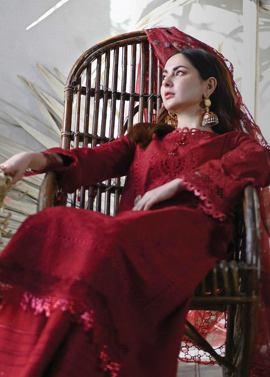 03-Piece Heavy Embroidered Lawn With Organza Dupatta - Ready To Wear