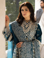 03-Piece Embroiedred Cotton Suit With Net Dupatta | Ready To Wear