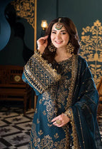 03-Piece Chiffon Suit With Heavy Embroidery | Ready To Wear (DL-AJC)