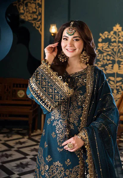 03-Piece Chiffon Suit With Heavy Embroidery | Ready To Wear (DL-AJC)