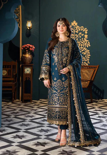 03-Piece Chiffon Suit With Heavy Embroidery | Ready To Wear (DL-AJC)