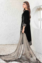 Black Velvet Suit with Mysoori Dupatta 3piece suite | Ready To Wear