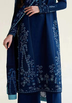 Navy Blue: Egyptian Lawn Suit With Embroidery | Ready To Wear