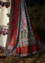 03-Piece Embroidered Lawn Suit With Printed Silk Dupatta | Ready To Wear