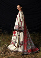 03-Piece Embroidered Lawn Suit With Printed Silk Dupatta | Ready To Wear